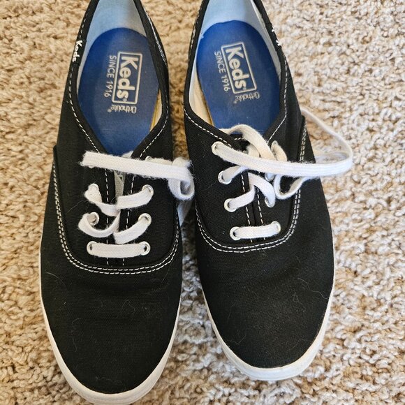 Keds Black Flats size 7 - Picture 1 of 2